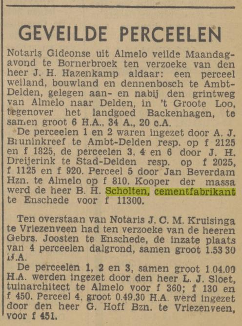 B.H. Scholten cementfabrikant krantenbericht Tubantia 6-8-1940.jpg