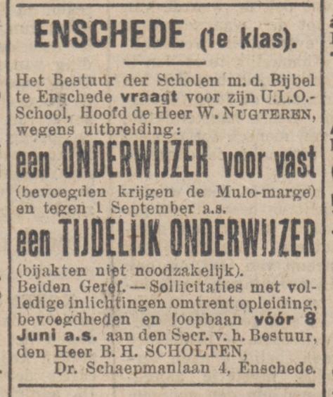 Dr. Schaepmanlaan 4 B.H. Scholten advertentie De Standaard 28-5-1929.jpg