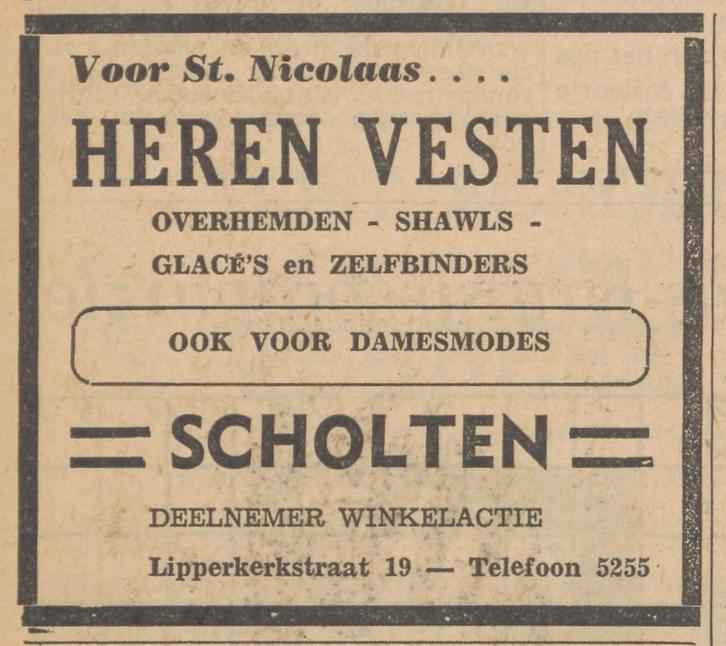 Lipperkerkstraat 17 E.B. Scholten advertentie Tubantia 1-12-1953.jpg