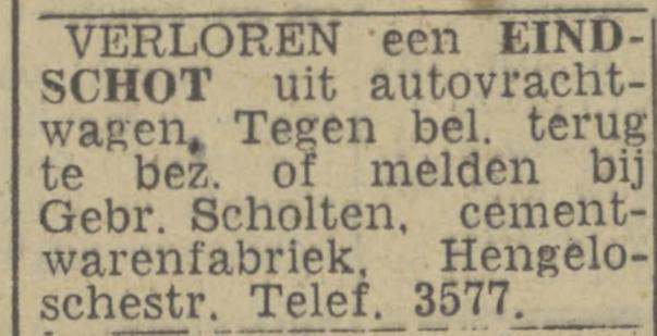Hengelosestraat 371 Cementwarenfabriek Gebr. Scholten advertentie Tubantia 3-7-1943.jpg