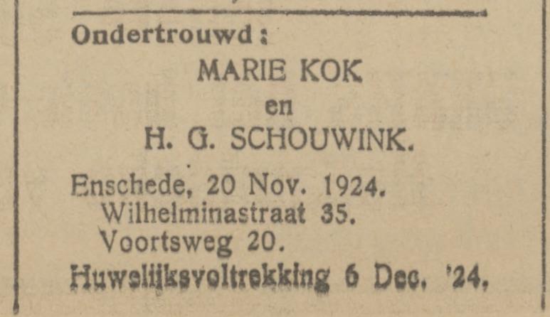 Voortsweg 20 H.G. Schouwink advertentie Tubantia 20-11-1924.jpg