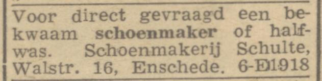 Walstraat 16 Schoenmakerij Schulte advertentie Trouw 24-9-1945.jpg
