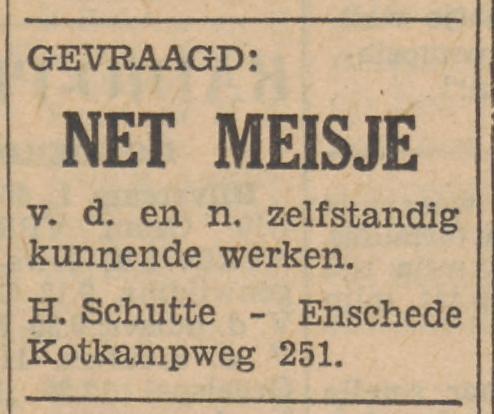Kotkampweg 251 H. Schutte advertentie Tubantia 10-3-1954.jpg