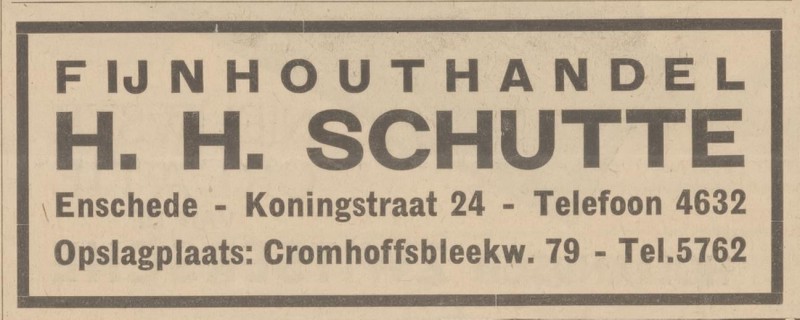 Cromhoffsbleekweg 79 Opslagplaats Fijnhouthandel H.H. Schutte advertentie Centraal blad voor Israëlieten in Nederland 27-8-1936.jpg