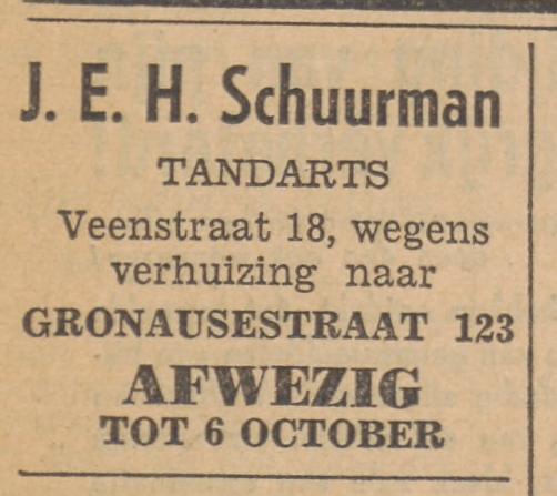 Veenstraat 18  J.E.H. Schuurman advertentie Tubantia 28-9-1955.jpg