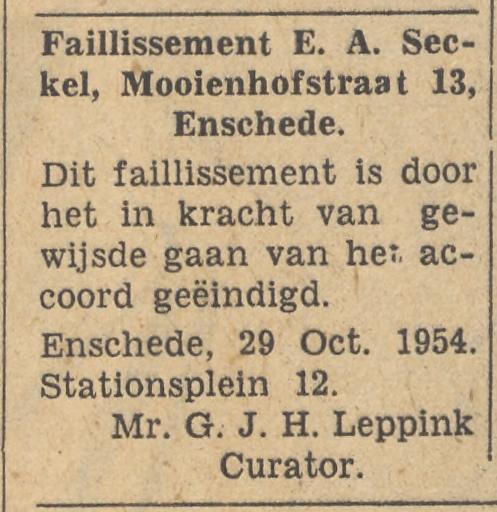 Mooienhofstraat 13 E.A. Seckel advertentie Tubantia 29-10-1954.jpg