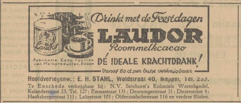 Emmastraat 131 Seinhorst's Koloniale warenhandel advertentie Tubantia 14-2-1926.jpg