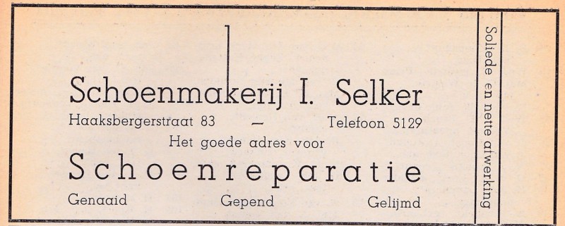 Haaksbergerstraat 83 schoenmakerij I. Selker.jpg