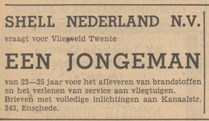 Vliegveld Twente Shell Nederland N.V. advertentie Tubantia 28-1-1949.jpg