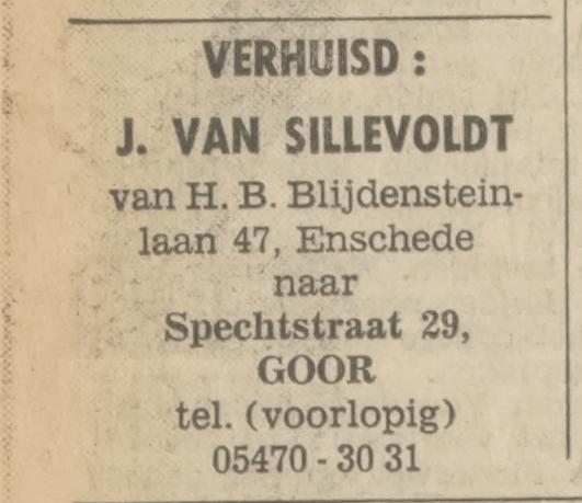 H.B. Blijdensteinlaan 47 J. van Sillevoldt advertentie Tubantia 7-12-1971.jpg