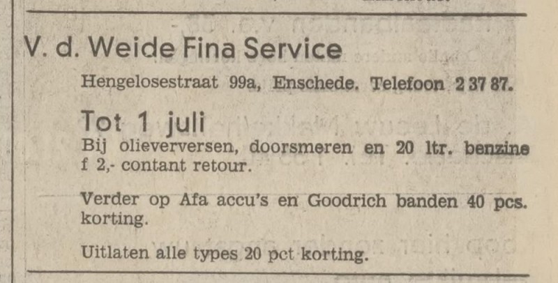 Hemgelosestaat 99a Fina Service v.d. Weide advertentie Tubantia 19-6-1973.jpg