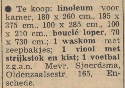 Oldenzaalsestraat 165 Mevr. Sjoerdsma advertentie Tubantia 4-3-1959.jpg