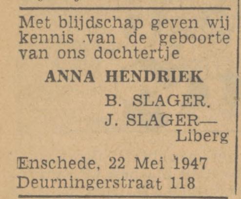 Deurningerstraat 118 advertentie Tubantia 23-5-1947.jpg