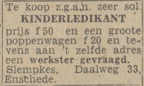Daalweg 33 Slempkes advertentie Twentsch nieuwsblad 43-1943.jpg