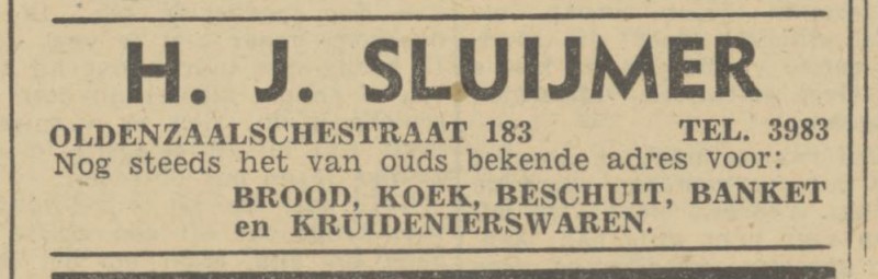 Oldenzaalschestraat 183  H.J. Sluijmer advertentie Tubantia 24-12-1946.jpg