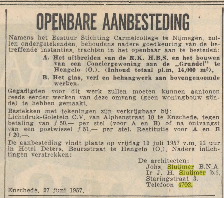 Staringstraat 3 Ir J.H. Sluijmer advertentie De Volkskrant 28-6-1956.jpg