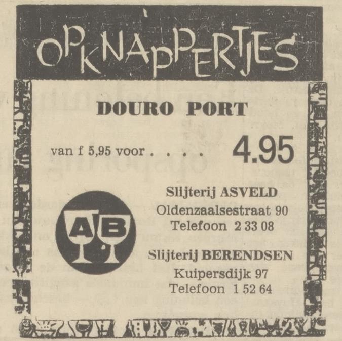 Kuipersdijk 97 Slijterij Berendsen advertentie Tubantia 11-9-1967.jpg