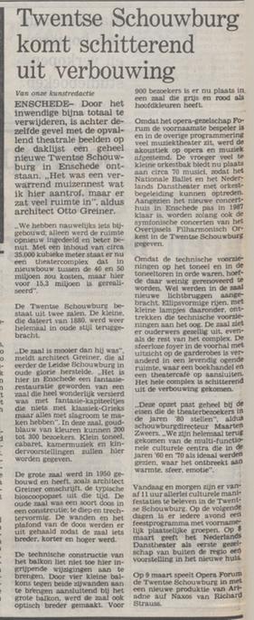 Langestraat Twentsche Scouwburg verbouwing. krantenbericht Trouw 2-3-1985.jpg