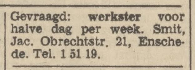 Jacob Obrechtstraat 21 Smit advertentie Tubantia 23-8-1972.jpg