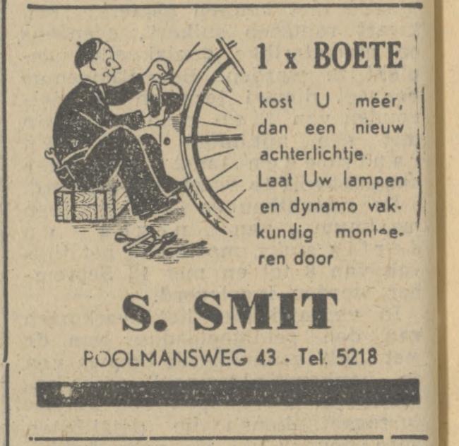 Poolmansweg 43 S. Smit fietsen advertentie Tubantia 2-8-1941.jpg