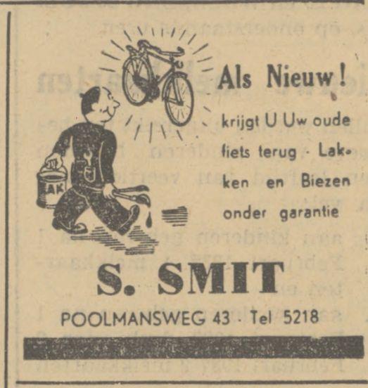 Poolmansweg 43 S. Smit fietsen advertentie Tubantia 26-7-1941.jpg
