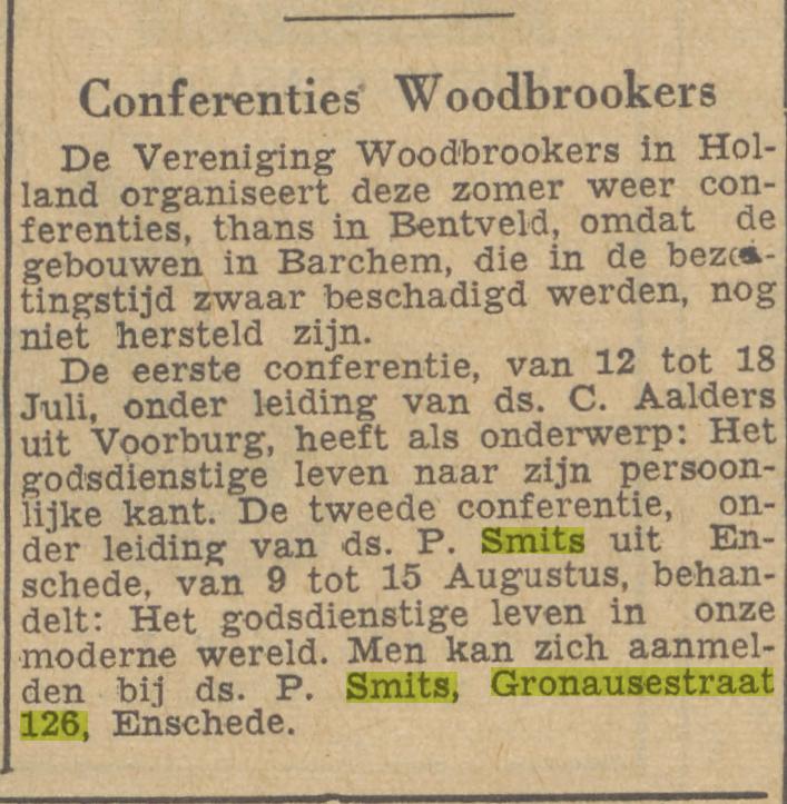 Gronausestraat 126 Ds. P. Smits krantenbericht Het Parool 11-7-1947.jpg