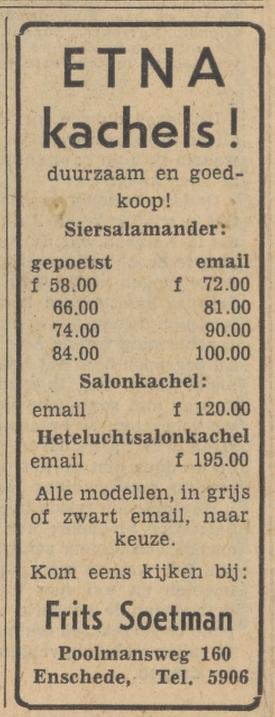 Poolmansweg 90 Frits Soetman advertentie Tubantia 16-10-1959.jpg