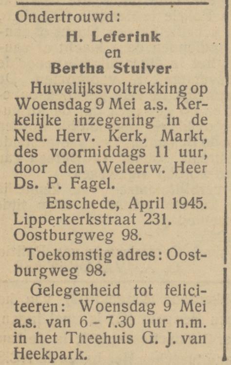Oostburgweg 98 H.Leferink advertentie Het Parool 30-4-1945.jpg