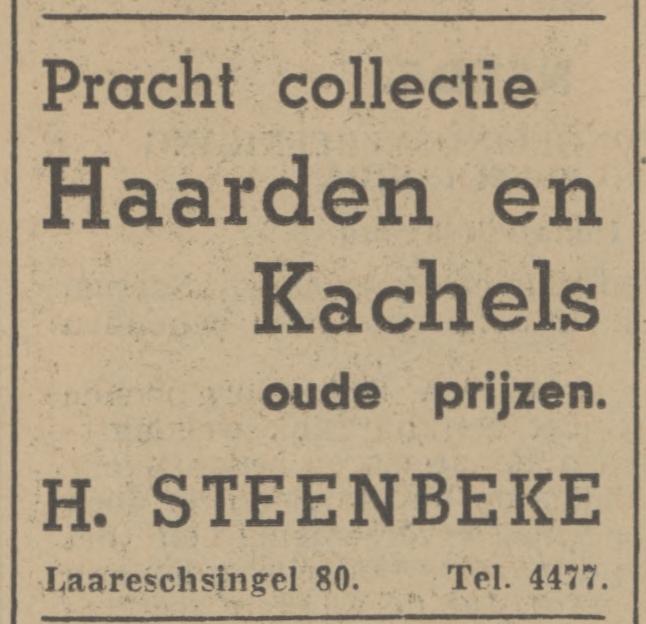 Laaressingel 80 H. Steenbeke advertentie Tubantia  15-3-1941.jpg