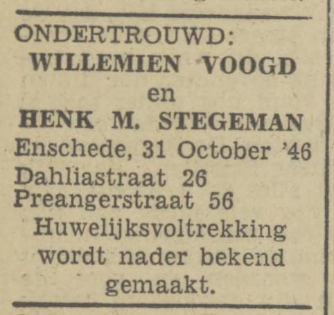 Dahliastraat 26 H.M. Stegeman advertentie Tubantia 31-10-1946.jpg