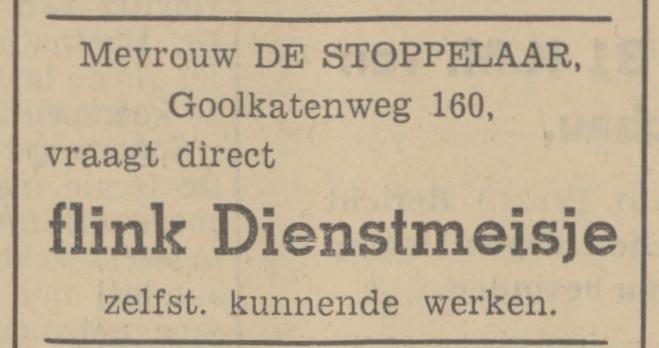 Goolkatenweg 160 Mevr. De Stoppelaar advertentie Tubantia 7-9-1939.jpg