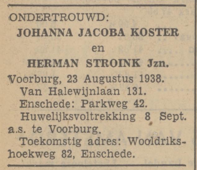 Wooldrikshoekweg 82 H. Stroink advertentie Tubantia 23-8-1938.jpg