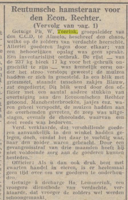 Ph.W. Teerink groepsleider C.C.D. krantenbericht Dagblad van Oosten 5-5-1944.jpg
