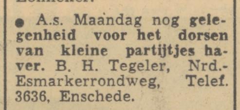 Noord Esmakerrondweg 252 B. H. Tegeler advertentie Tubantia 8-9-1951.jpg