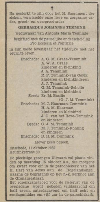 Heutinkstraat 30 G.J. Temmink overlijdensadvertentie Tubantia 12-10-1962.jpg