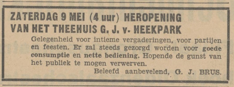 G.J. van Heekpark Theehuis G.J. Brus advertentie Tubantia 6-5-1936.jpg