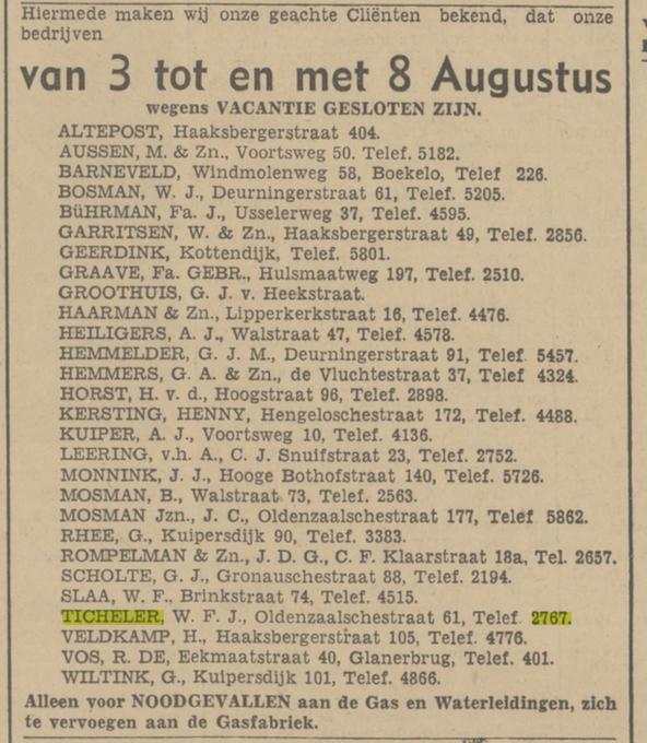 Oldenzaalsestraat 61 W.F.J. Ticheler advertentie Tubantia 28-7-1942.jpg