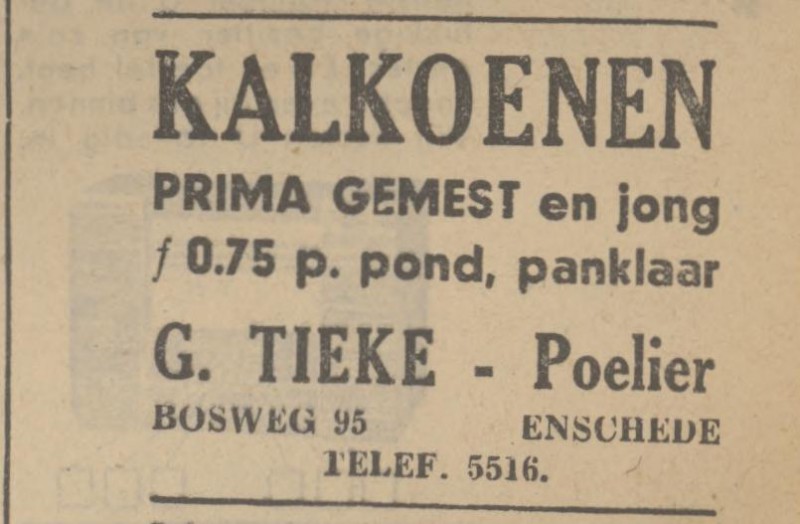 Bosweg 95 G. Tieke poelier advertentie Tubantia 20-12-1939.jpg