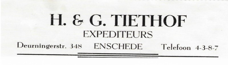 Deurningerstraat 348 H en G. Tiethof briefhoofd 1948.jpg