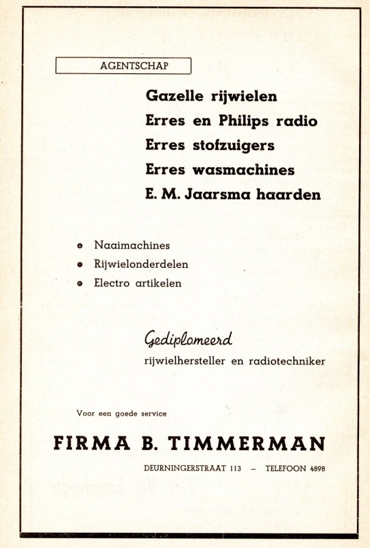 Deurningerstraat 113 Fa. B. Timmerman advertentie.jpg