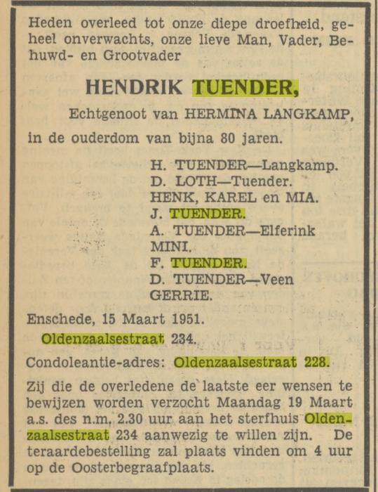 Oldenzaalsestraat 228 J. Tuender advertentie Tubantia 15-3-1951.jpg