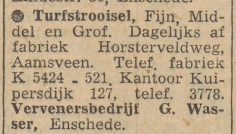 Kuipersdijk 127 Vervenersbedrijf G. Wasser advertentie Tubantia 12-7-1955.jpg