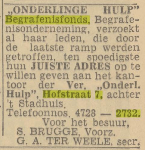 Hofstraat 7 Begrafenisfonds. tel. 2732. advertentie Twentsch nieuwsblad 7-3-1944.jpg
