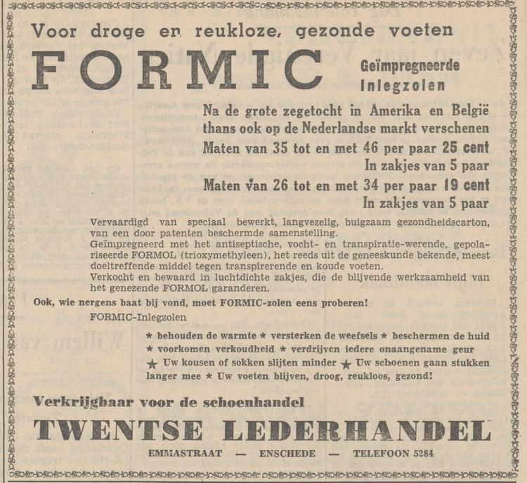 Emmastraat Twentse Lederhandel. tel. 5284. advertentie Tubantia 24-10-1952.jpg