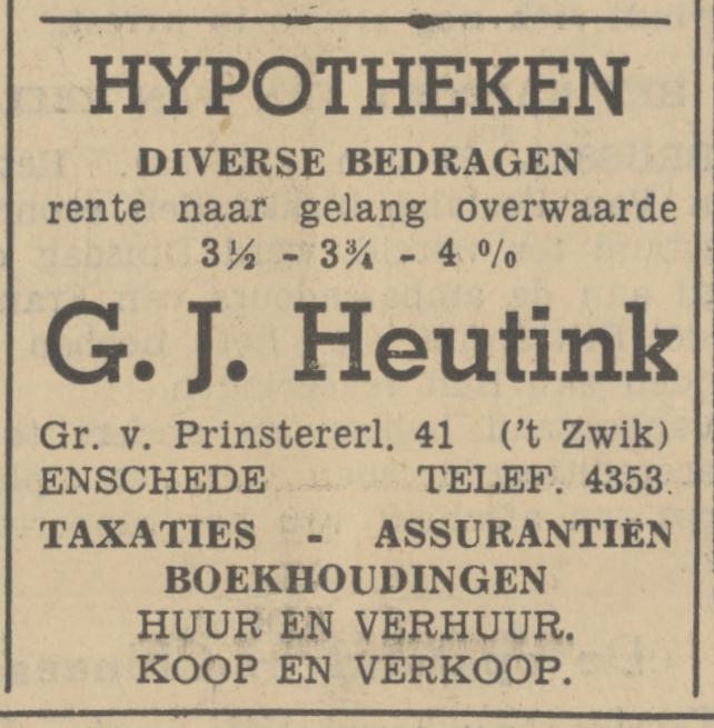 Groen van Prinstererlaan 41 't Zwik G.J. Heutink advertentie Tubantia 27-1-1938.jpg