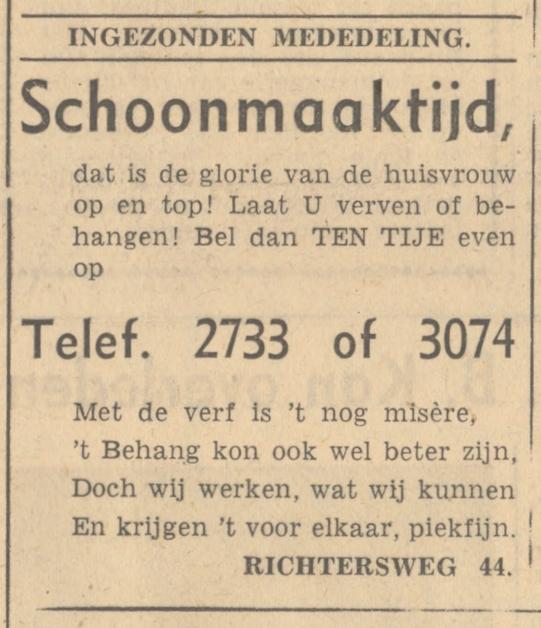 Richtersweg 44 Ten Tije Behang advertentie Tubantia 10-5-1947.jpg