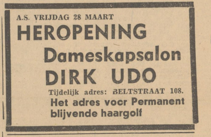 Beltstraat 108 Dirk Udo Dameskapper advertentie Tubantia 26-3-1947.jpg