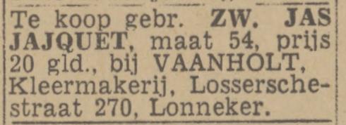 Lossersestraat 270 kleermakerij Vaanholt advertentie Twentsch nieuwsblad 12-2-1943.jpg