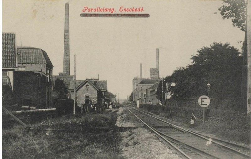 Parallelweg spoorlijn Enschede-Gronau 1905.jpg