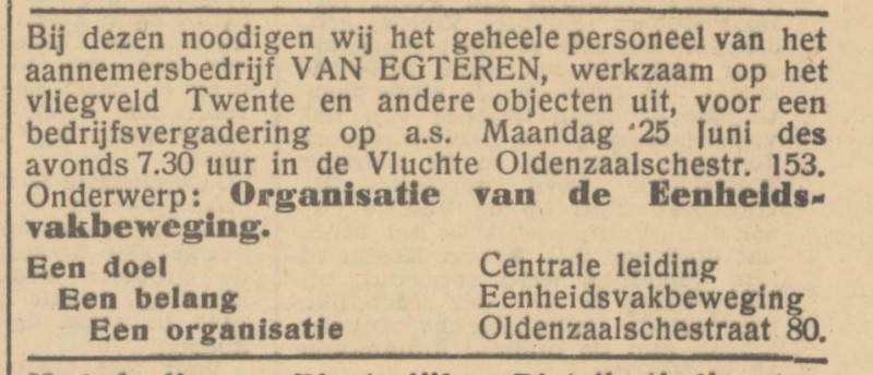 Oldenzaalsestraat 80 Eenheidsvakbeweging advertentie Het Parool 23-6-1945.jpg